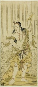 Aktör Sawamura Sojuro III, Play Kitekaeru Nishiki no Wakayaka'da Kongara Doji rolünde, Nakamura Tiyatrosu'nda On Birinci Ayda Gösterilen, 1780 by Katsukawa Shunsho