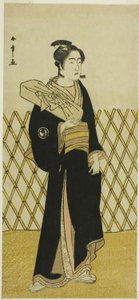 Aktör Sawamura Sojuro III, Oyun Shida Choja-bashira'da Kuaför Jirokichi rolünde, Nakamura Tiyatrosu'nda Sekizinci Ayda Gösterilen, 1781 by Katsukawa Shunsho