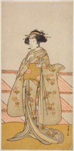 Aktör Yoshizawa Iroha I, Tamamo no Mae (?) Oyununda Sakuya Kono Hana no Kaomise (?) by Katsukawa Shunsho