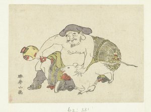 Daikoku ve Faresi by Katsukawa Shunzan