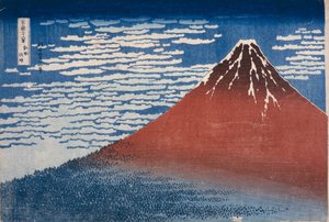 İnce Rüzgar, Açık Sabah by Katsushika Hokusai