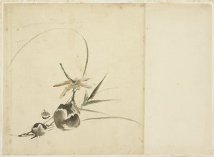 Yusufçuklu Meyve Spreyi by Katsushika (school of) Hokusai