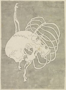 Kafatası ve göğüs kafesi by Katsushika Hokusai (possibly)