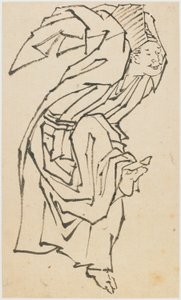 Bir Sambaso Dansçısı, 18. yüzyılın sonları ve 19. yüzyılın başlarında. by Katsushika Hokusai