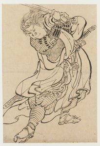 Bir Savaşçı, 18. yüzyılın sonları ve 19. yüzyılın başlarında. by Katsushika Hokusai