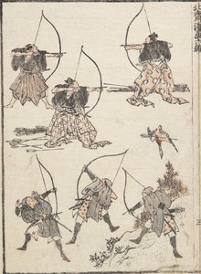 Okçular, 1817 by Katsushika Hokusai