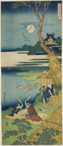Ariwara no Narihira, Çin ve Japon Şiirlerinin Gerçek Aynası serisinden by Katsushika Hokusai