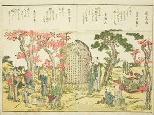 Asuka Tepesi (Asukayama), ciltten. "Bir Bakışta Doğu Başkentinin Güzel Manzaraları (Toto shokei ichiran)" adlı resimli kitabın 1