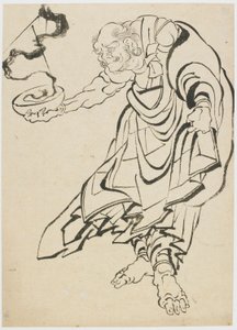 Budist figür, 18. yüzyılın sonu ve 19. yüzyılın başı. by Katsushika Hokusai