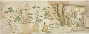 Lanting Gathering'de modellenen saray etkinliği by Katsushika Hokusai