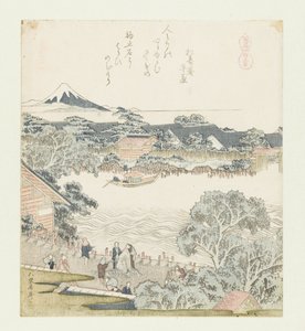 At bağlama taşı Komatomeishi (nesne üzerindeki başlık) Atlı bir dizi (dizi başlığı) Umazukushi (nesne üzerindeki dizi başlığı) by Katsushika Hokusai