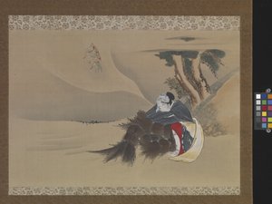 Dream Of The Rush Gatherer (mürekkep, ipek üzerine renkler) by Katsushika Hokusai