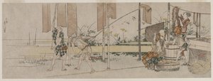 İş Başında Boyacılar, c. 1800. by Katsushika Hokusai