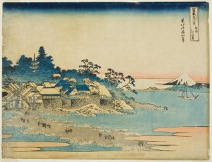 Sagami Eyaletindeki Enoshima (Soshu Enoshima), "Fuji Dağı'nın Otuz Altı Manzarası (Fugaku sanjurokkei)" serisinden by Katsushika Hokusai