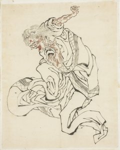 Kadın Oni (bir halk masalının illüstrasyonu), yak. 1815-49 (kağıt üzerinde mürekkep ve renk) by Katsushika Hokusai