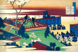 Yüz Şairden Yüz Şiir serisinden: Henjo, c1830. by Katsushika Hokusai