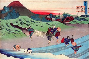 Yüz Şairden Yüz Şiir serisinden: Jito Tenno, c1830. by Katsushika Hokusai