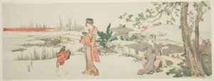 Japon balığı satıcısı by Katsushika Hokusai