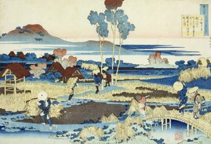 Biçerdöverler İş Başında (tahta baskı) by Katsushika Hokusai