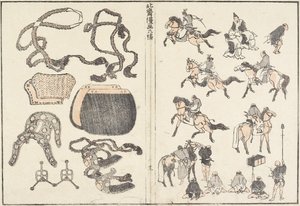 At Binicileri ve Koşum Takımı, 1817 by Katsushika Hokusai