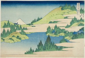 Sagami Eyaletindeki Hakone Gölü (Soshu Hakone Kosui), "Fuji Dağı'nın Otuz Altı Manzarası (Fugaku sanjurokkei)" serisinden by Katsushika Hokusai