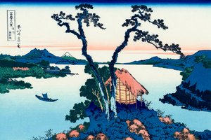 Shinano eyaletindeki Suwa Gölü