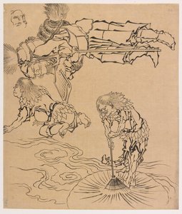 Efsanevi varlıklar, 18. yüzyılın sonu ve 19. yüzyılın başı. by Katsushika Hokusai