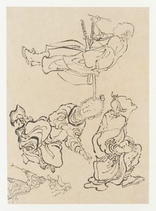 Çeşitli figürler, 18. yüzyılın sonları ve 19. yüzyılın başlarında. by Katsushika Hokusai