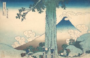 Kai Eyaletindeki Mishima Geçidi Koshu Mishima goe, Otuz Altı Görünüm dizisinden ..., ca. 1830-32. by Katsushika Hokusai