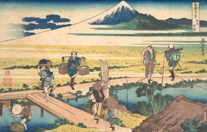 Nakahara, Sagami Eyaleti Soshu Nakahara, M..., ca. 1830-32. by Katsushika Hokusai