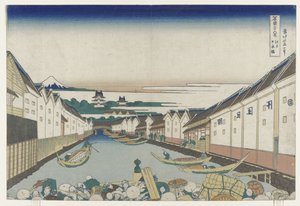 Nihonbashi B Science üyesi Edo, 1830-33 by Katsushika Hokusai