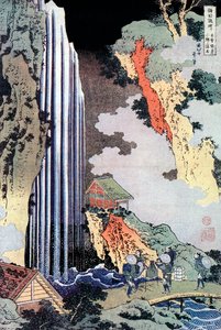 Kisokaido Boyunca Ono Şelalesi, c1780-1849 by Katsushika Hokusai