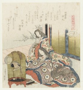 açık kabuk Katatsugai Genroku Şiirleri ve Kabuklarının Karşılaştırılması (dizi başlığı) Genroku kasan kaiawase (nesne üzerinde seri başlığı) by Katsushika Hokusai