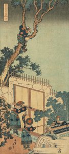"Çin ve Japon Şiirlerinin Gerçek Bir Aynası" serisinden yazdırın by Katsushika Hokusai