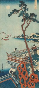 "Çin ve Japon Şiirlerinin Gerçek Bir Aynası" serisinden yazdırın by Katsushika Hokusai
