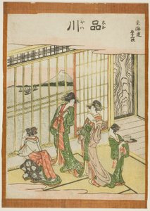 Shinagawa, f tem te serisi "ellinci lee S ve diğerleri, s te kentsel dereceye benziyor (şehir derecesi ana dağdan sonra)" by Katsushika Hokusai