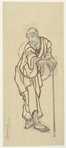 Bir tahta baskı için eskiz, 18. yüzyılın sonu ve 19. yüzyılın başı. by Katsushika Hokusai