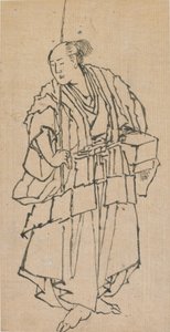 Ayakta duran bir adam figürü, 18. yüzyılın sonu ve 19. yüzyılın başı. by Katsushika Hokusai