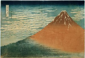 Güney rüzgarı ve açık bir sabah by Katsushika Hokusai