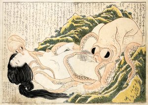 Balıkçının Karısının Rüyası by Katsushika Hokusai