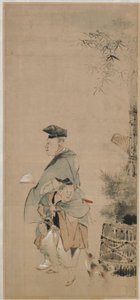 Yeni Yılda Gezinen İki Eğlence, Edo dönemi, yakl. 1798-1801. by Katsushika Hokusai
