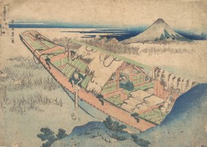 Hitachi Eyaletindeki Ushibori Joshu Ushibori, Otuz Altı Görünüm dizisinden ..., ca. 1830-32. by Katsushika Hokusai
