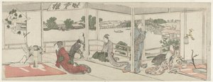 Çiçek Aranjmanlarını Görüntüleme by Katsushika Hokusai