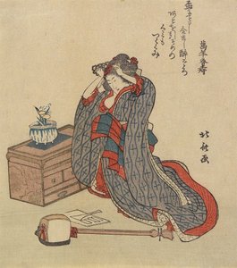 Saçını Düzelten Kadın, 1797-1819 by Katsushika Hokusai