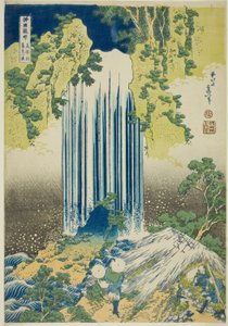 Yoro Falls in Mino Province (Mino no Yoro no taki), from the series "A Tour of Waterfalls in Various Provinces (Shokoku taki meguri)" by Katsushika Hokusai