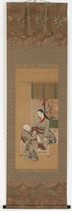 Verandada oturan bir kız, Edo dönemi, 18. yüzyıl. by Kawamata Tsuneyuki