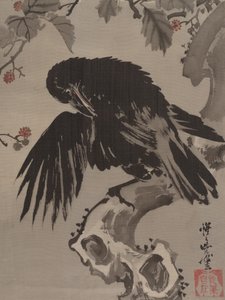 Daldaki Karga, ca. 1887. by Kawanabe Kyosai