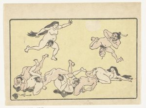seks partisi Büyük Kuyruk (dizi başlığı) by Kawanabe Kyosai