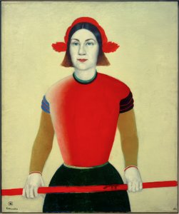 kırmızı personel ile kız by Kazimir Severinovich Malevich