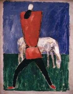 adam ve at by Kazimir Severinovich Malevich
